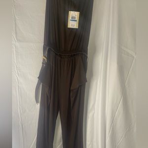 MICHAEL Michael Kors Brown Sleeveless Jumpsuit